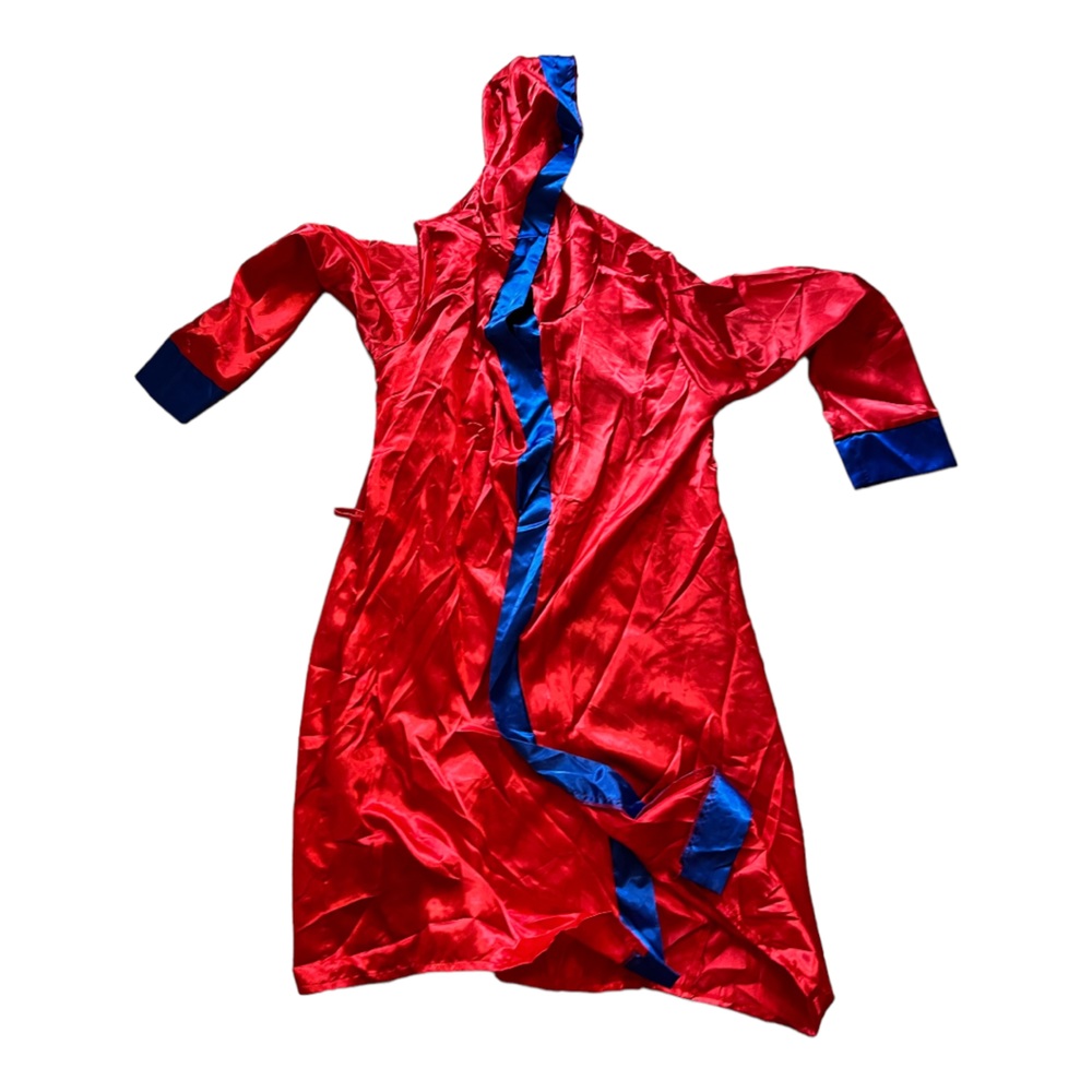 Rubie's World Champion Hooded Boxing Robe Costume Teen Adult Red